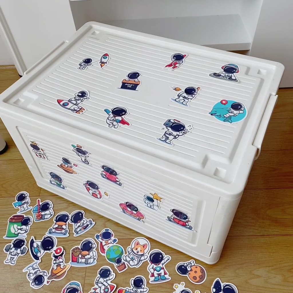 Bộ 50 Miếng Dán Graffiti Sticker Hoạt Hình Nhật Bản - Doremon - Hello Kitty - Phi Hành Gia - Phong Cảnh