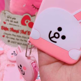 Ốp lưng iPhone 6/7/8/6plus/7plus/8plus/X/XS max hình gấu có túi