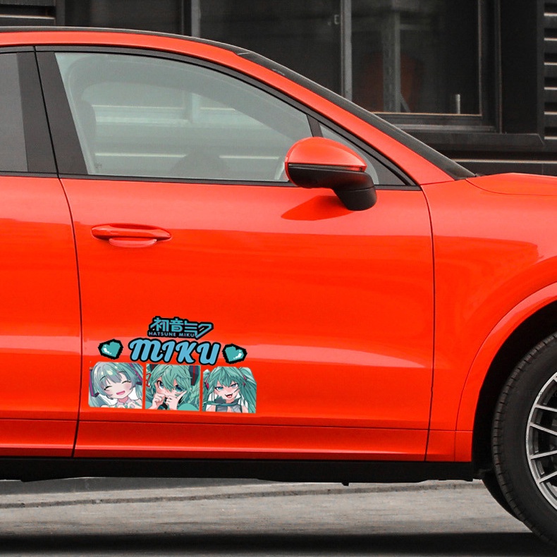 Đề Can Hai Chiều Hình Hatsune Miku Dán Kính Chắn Gió Xe Hơi Honda