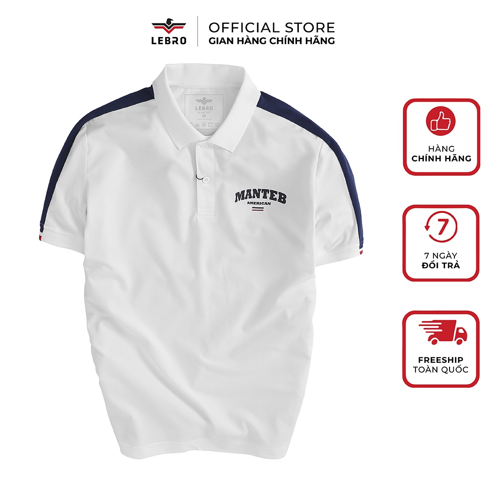 Áo polo nam LEBRO chất liệu CVC form slimfit co giãn đa chiều cao cấp thấm hút nhanh bền màu L122APL011