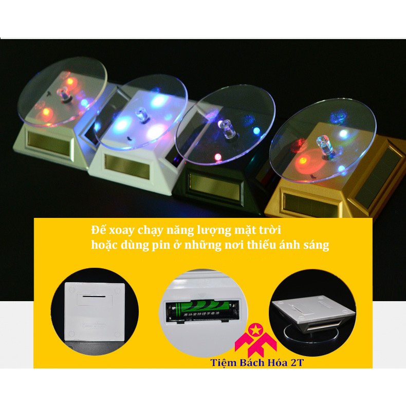 Đế xoay năng lượng mặt trời V3 - có đèn