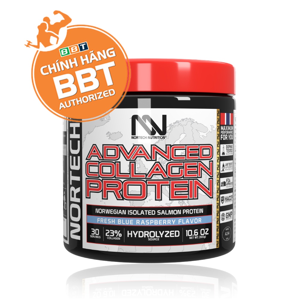Nortech Nutrution - Advanced Collagen Protein - 100% nguồn protein hydrolized cao cấp từ cá hồi tươi Nauy