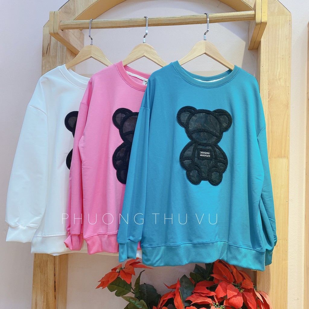 ÁO NỈ GẤU NỔI DÁNG SUÔNG ( 40kg - 68kg) - Ảnh thật tự chụp | BigBuy360 - bigbuy360.vn