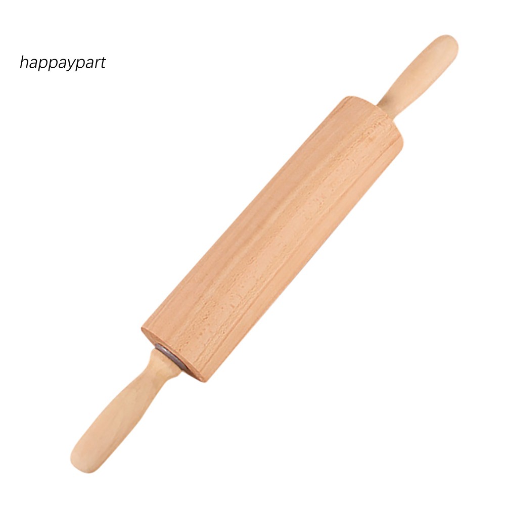 ❂RXJJ❂Wooden Non-Stick Rolling Pin Pastry Flour Cake Dough Roller Kitchen Baking Tool