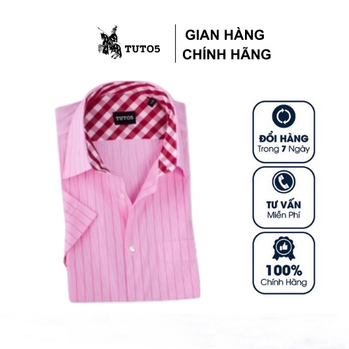 Áo sơ mi ngắn tay nam TUTO5 công sở, kẻ sọc Slim fit Short Sleeve Shirt chống nhăn, mát mẻ, trẻ trung TRISTAN80