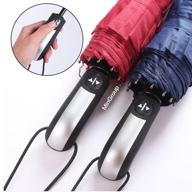 Ô Tự Động Gấp Gọn Đóng Mở 2 Chiều Hàng 10 Nan Thông Minh, Dù tự động đóng mở 2 chiều tiện lợi nhiều màu sắc