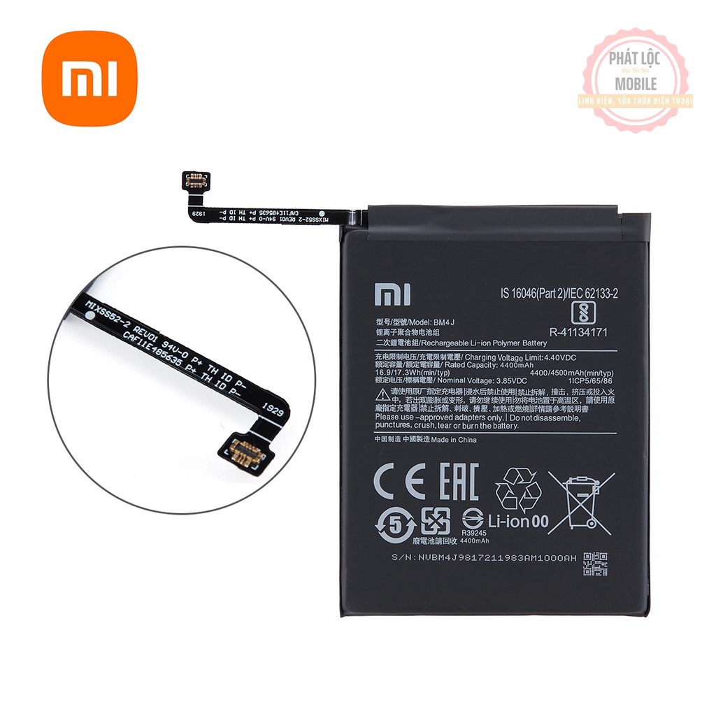 Pin Xiaomi Redmi Note 8 Pro, Mã pin BM4J, Dung lượng 4500mAh, Bảo hành 3 tháng