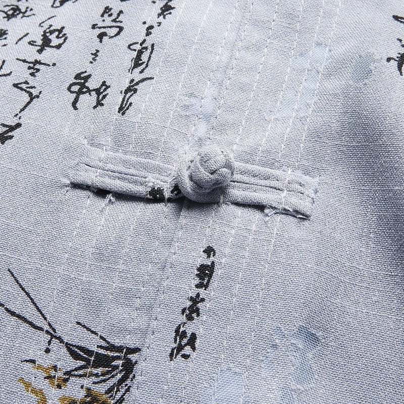 Áo Sơ Mi Tay Dài Phong Cách Trung Hoa Thời Trang Cho Đàn Ông Trung Niên