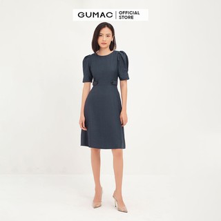 Đầm ôm nữ phối bản eo GUMAC DA1234