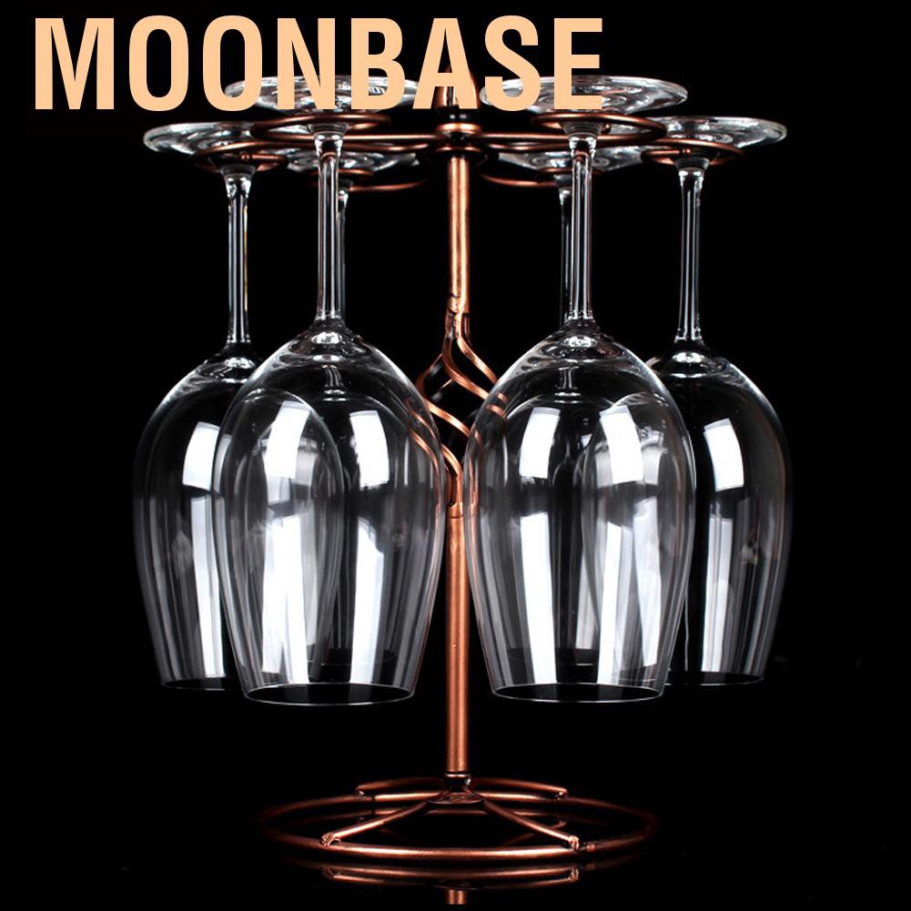 Moonbase Straight Retro Style Wine Glass Rack Holder Cup Hanging Shelf Organizer for Home Bar Restaurant