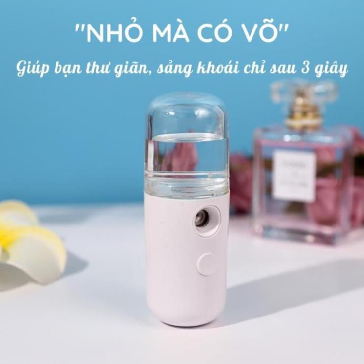 Xịt khoáng tạo độ ẩm nano cầm tay, xịt dưỡng ẩm cho da mặt sạc pin tiện dụng