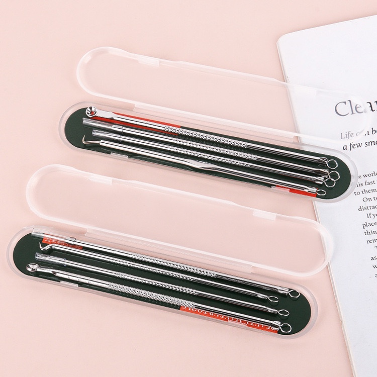 Bộ 4 Cây Nặn Mụn Chuyên Dụng 2 Đầu Cao Cấp