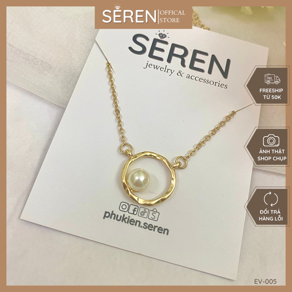 Vòng cổ nữ, dây chuyền nữ Seren đính hạt ngọc phukien.seren