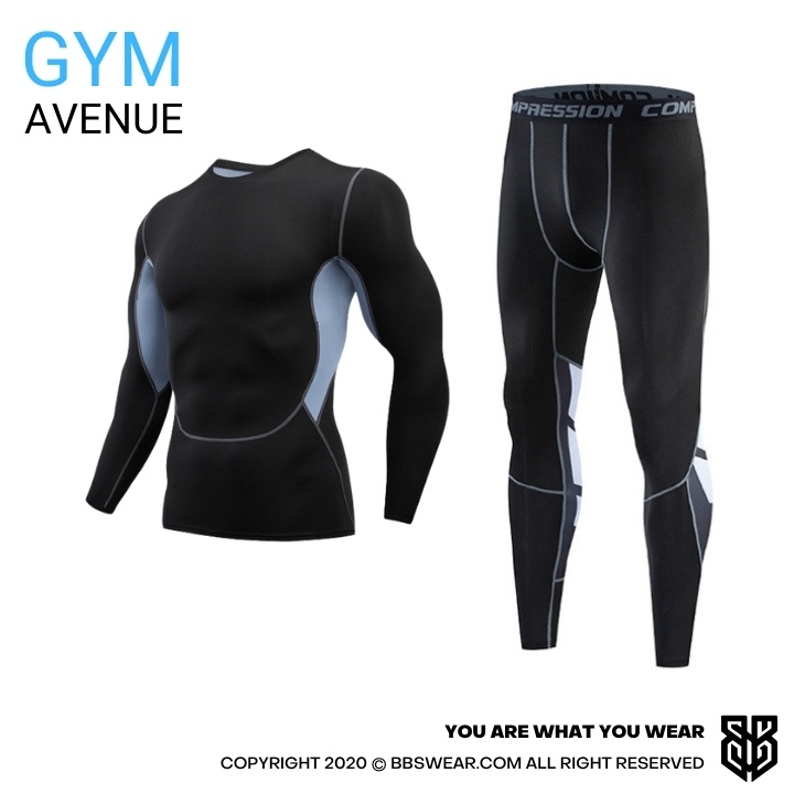 Bộ quần áo GYM nam 2 in 1 BBS SPORTWEAR GYC05 - Quần áo giữ nhiệt nam (thể dục, thể hình, Fitness)