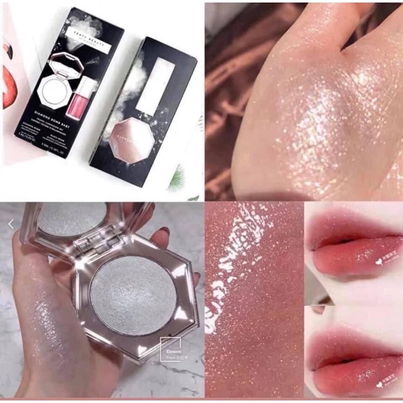 SET FENTY BEAUTY DIAMOND BABY SON BÓNG + BẮT SÁNG