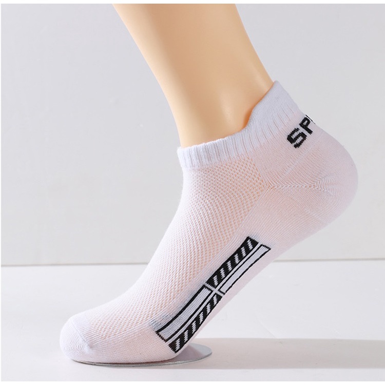 Tất vớ cotton cổ thấp nam chữ Sports - SONO104
