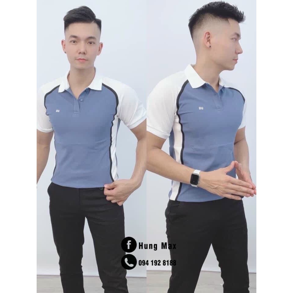 [ẢNH THẬT] Áo Polo Nam Áo Lacoste Slim Fit Ngắn Tay Cổ Phối Màu Dọc Thân Dáng Áo Phông Body Ôm Gọn Thấm Hút Mồ Hôi