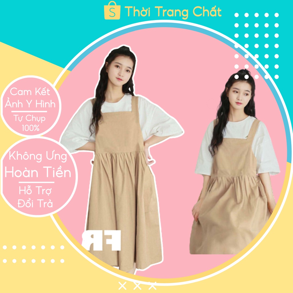 Set đồ nữ Bigsize chất kaki kiểu dáng Yếm, đầm babydoll tiểu thư phong cách ulzzang xinh xắn cá tính