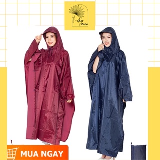 Áo mưa vải dù dày dặn có loại dây kéo, bít người và cánh dơi để đi mưa chở hàng cao cấp tika store