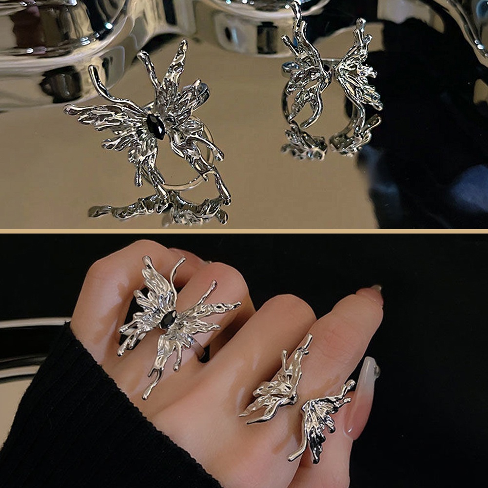 Nhẫn Hở Hình Bướm Bằng Kim Loại Thời Trang Cho Nữ