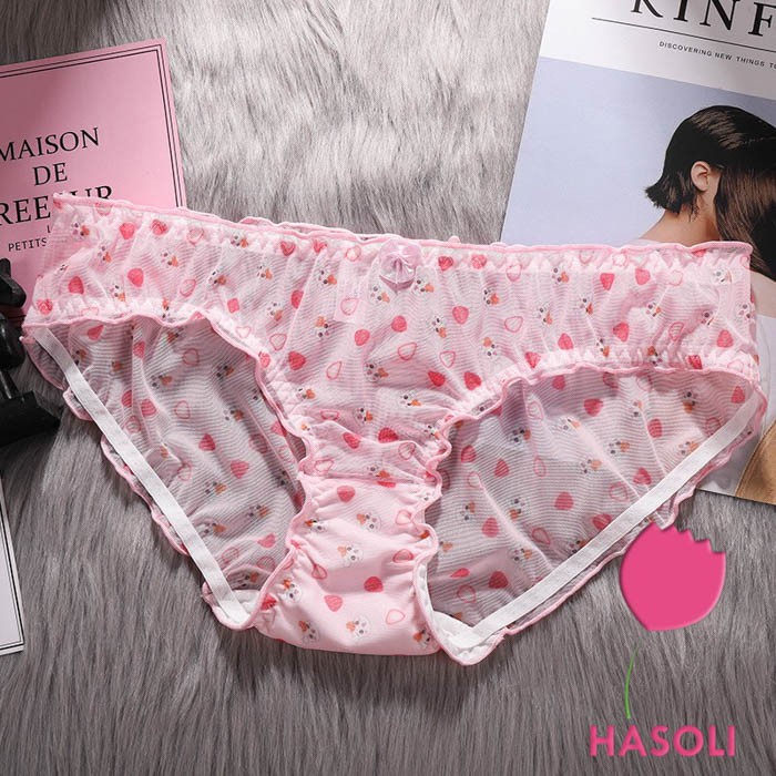 Quần Lót Nữ Ren Lưới Siêu Thoáng Nhiều Hình Họa Tiết Dễ Thương 115 S64