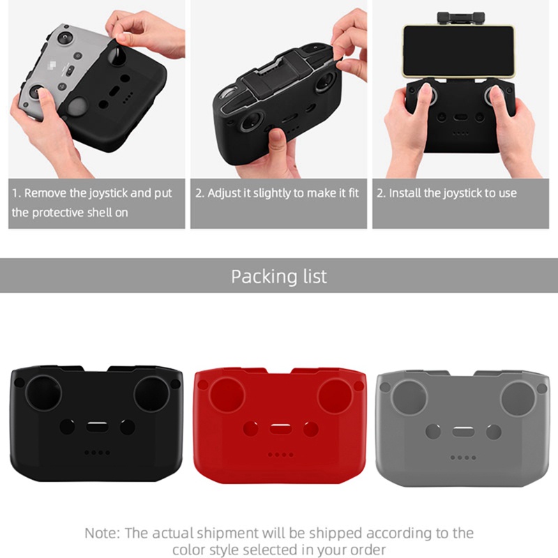 Ốp silicon màu đen bảo vệ chống bụi cho remote DJI Mavic 3/Air 2/2S/Mini 2
