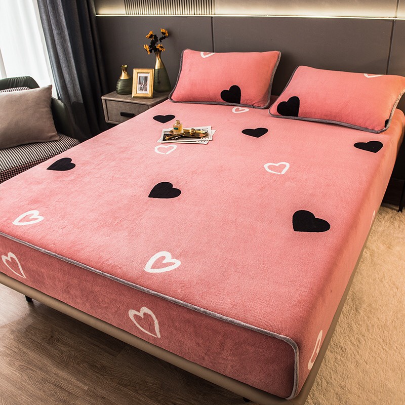 [Loại 1] Set ga gối nỉ sữa bo chun bọc đệm, tặng kèm 2 vỏ gối | BigBuy360 - bigbuy360.vn