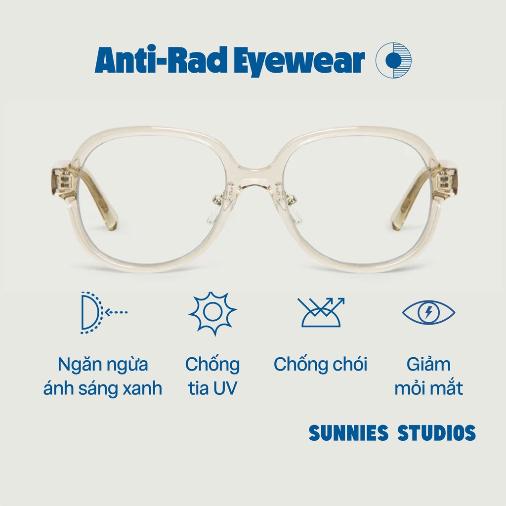 Kính Sunnies Studios Chống Ánh Sáng Xanh Gọng Phi Công Quinn Jellyfish