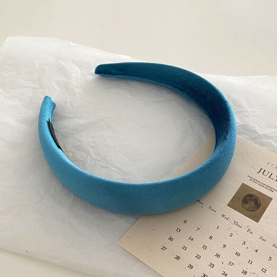 Cài tóc bằng nhung màu trơn kiểu dáng xinh xắn phong cách vintage dành cho nữ