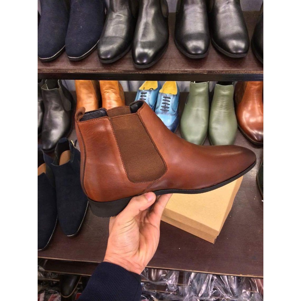 [TẶNG LÓT TĂNG CHIỀU CAO] Giày Nam Chelsea Boot Da Bò Thật Phom Tây Tăng Chiều Cao | BigBuy360 - bigbuy360.vn