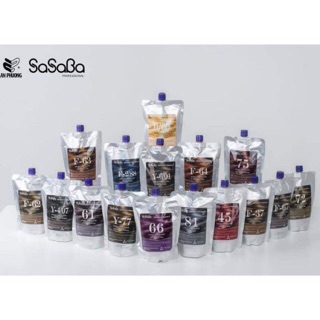 Thuốc nhuộm phủ bạc sasaba tự cân bằng nhiều khúc màu túi 450ml