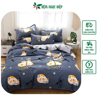 Bộ chăn ga gối bo chun bọc đệm kích thước 1m2 1m6 1m8 hoặc 2m2 ( không bao gồm ruột chăn, ruột gối)