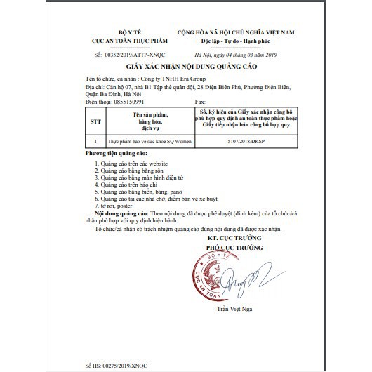 SQ Women - Hỗ trợ khả năng sinh sản nữ giới