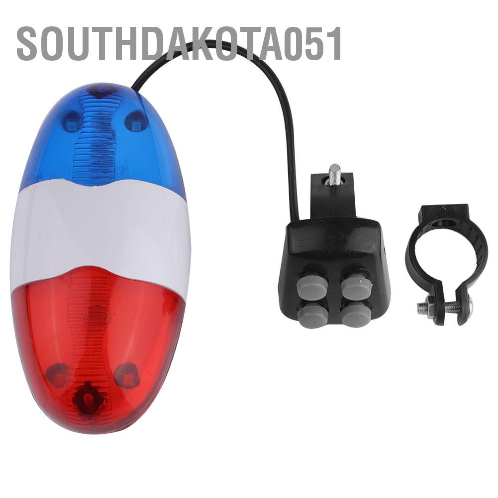 Southdakota051 waterproof Bicycle Cycling Horn Bell 6 LED Light 4 Tunes 120dB