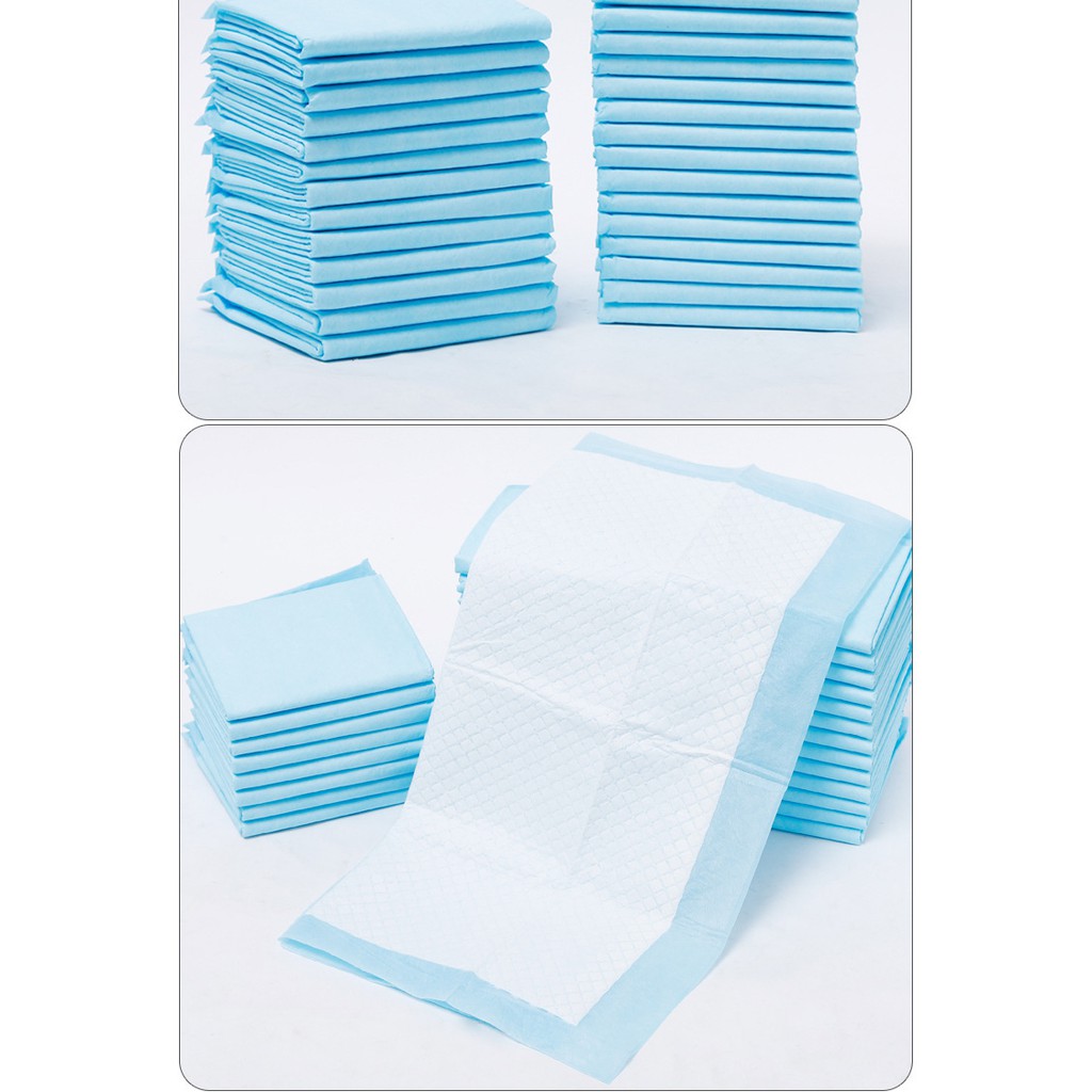 1 Bịch Miếng thảm chuồng / Bịch Tã lót vệ sinh chó mèo vào khay, chuồng bằng giấy siêu thấm hút 50, 100 miếng