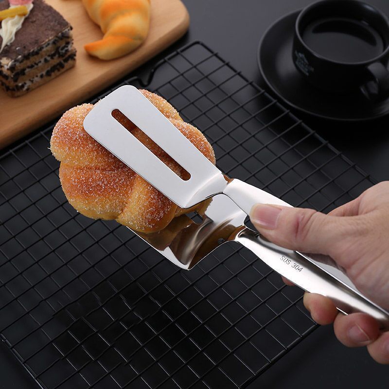 🍉Kẹp Lật Thức Ăn Chuyên Dụng Beef Steak, Gắp Đồ Chiên Rán Inox 304 Cao Cấp Dài 25cm DUASHOP.