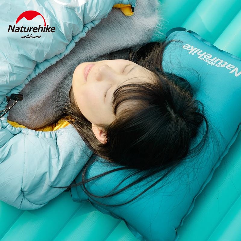 Gối Hơi Tự Bơm Naturehike NH17A001-L Dã Ngoại Xếp Gọn