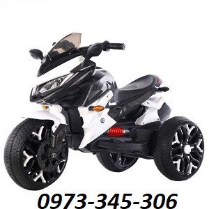 Xe máy điện moto 3 bánh BABY-KID 5188 cao cấp phiên bản thể thao, có đèn phát sáng bánh xe (Đỏ-Trắng-Xanh-Vàng)