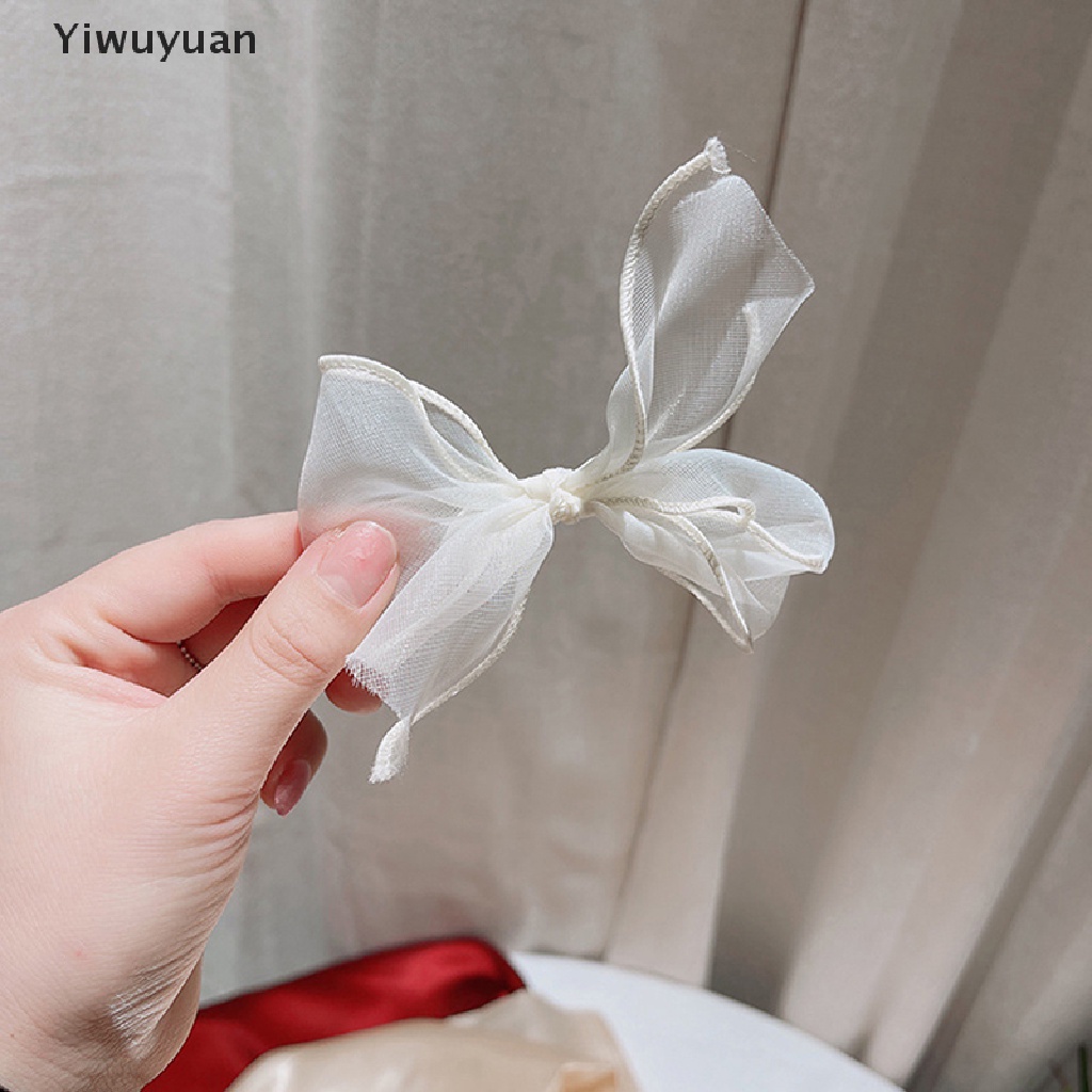 1 Kẹp Tóc Nơ Lưới Hàn Quốc Ngọt Ngào Cho Nữ