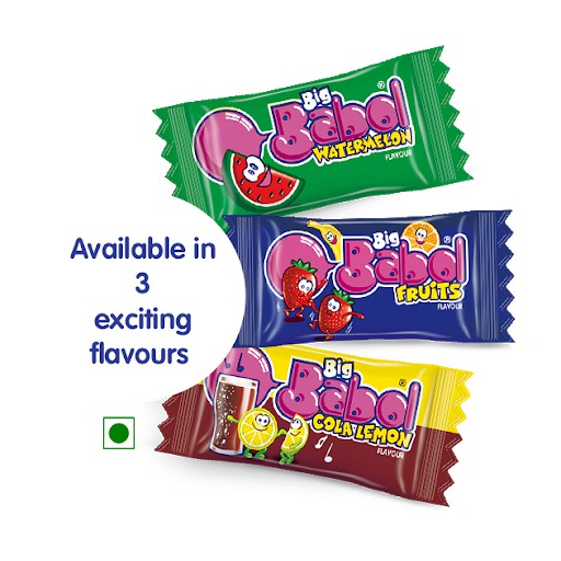 ( Lẻ 1k ) Kẹo gum thổi Big Babol hương trái cây 4gr
