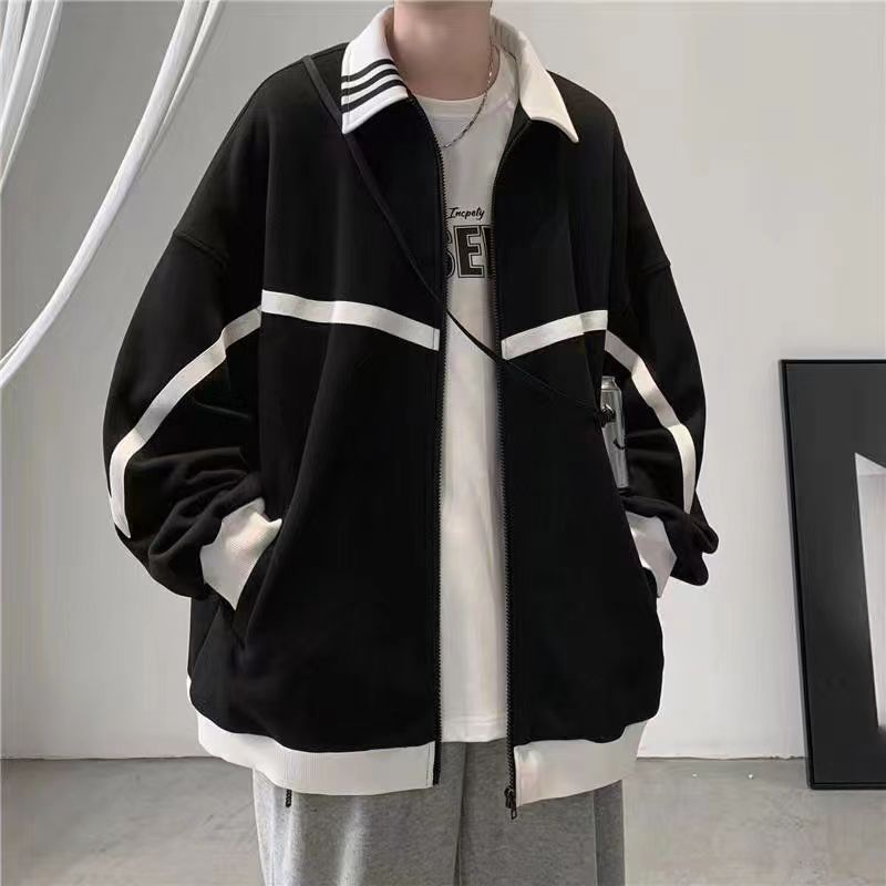 Áo khoác nam sọc simple áo khoác bomber nữ  unisex áo varsity jacket fashion áo khoác dây kéo phong cách hàn quốc áo khoác bóng chày nam