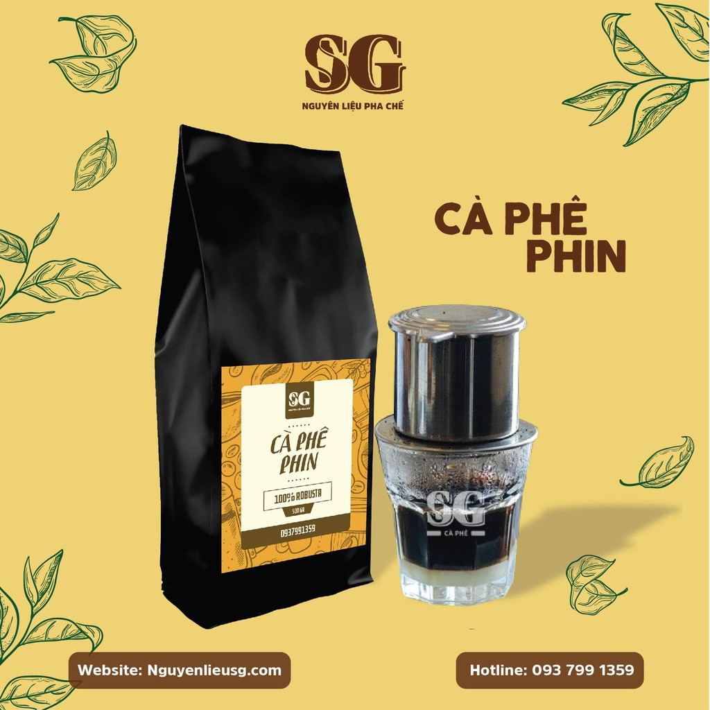 Cà Phê Phin SG, Cà Phê Rang Mộc Nguyên Chất 100%, Pha Phin - Chuẩn Gu Đậm Đà
