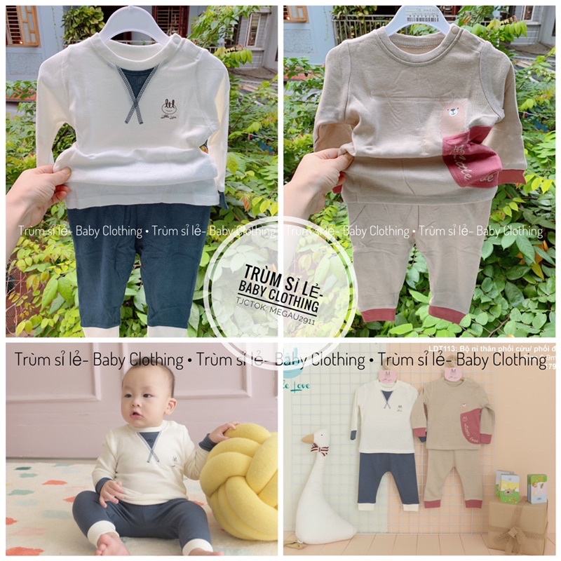 Lil - Bộ nỉ cài vai Lil mềm ấm cho bé dưới 4 tuổi