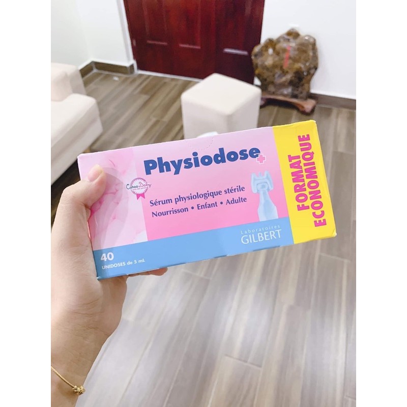 Nước muối sinh lý Pháp Gifrer Physiodose hộp 40 ống x 5 ml