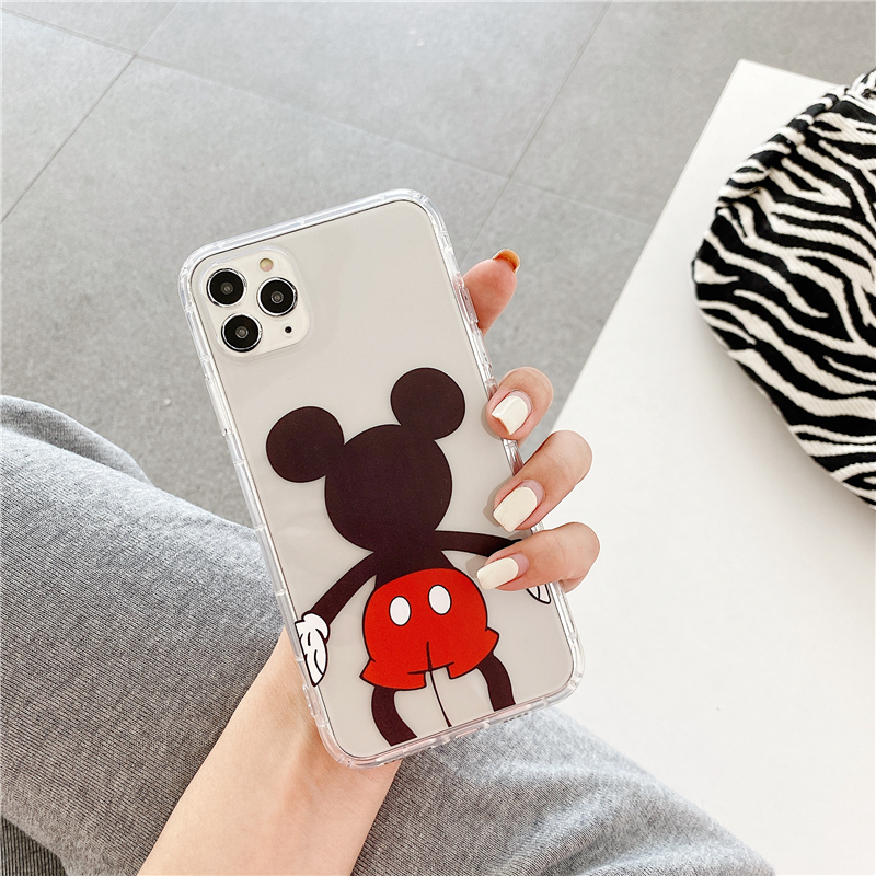 Cute cartoon Mickey Mouse back view is suitable for oppo A5/A3S A53 2020 mobile phone case A5 2020/A9 2020 personality anti-fall  A7/A5S/A12 A8/A31 2020 A15 male and female creative silicone protective cover