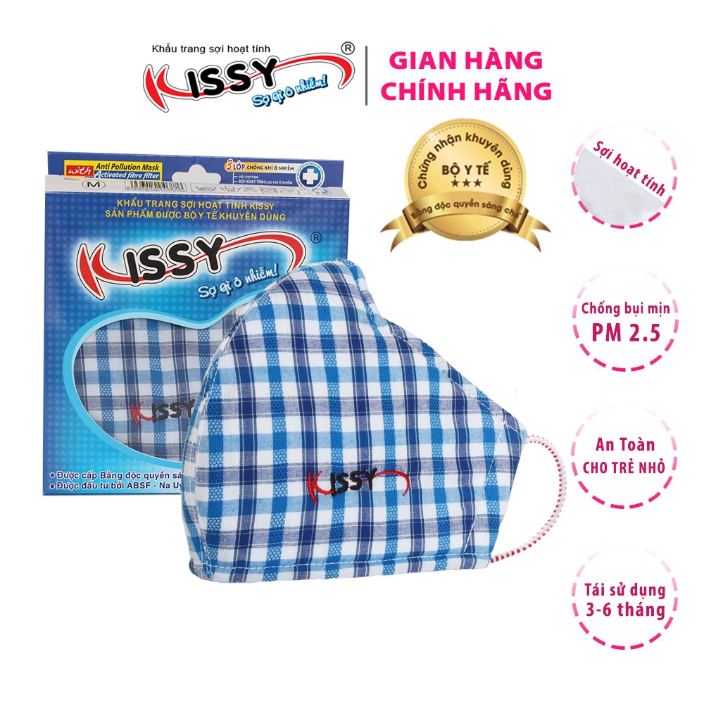 Khẩu Trang Kissy Người Lớn Họa Tiết Cho Nam Size L