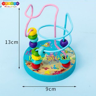 Combo đồ chơi gỗ- sâu- đàn-tháp-luồn hạt
