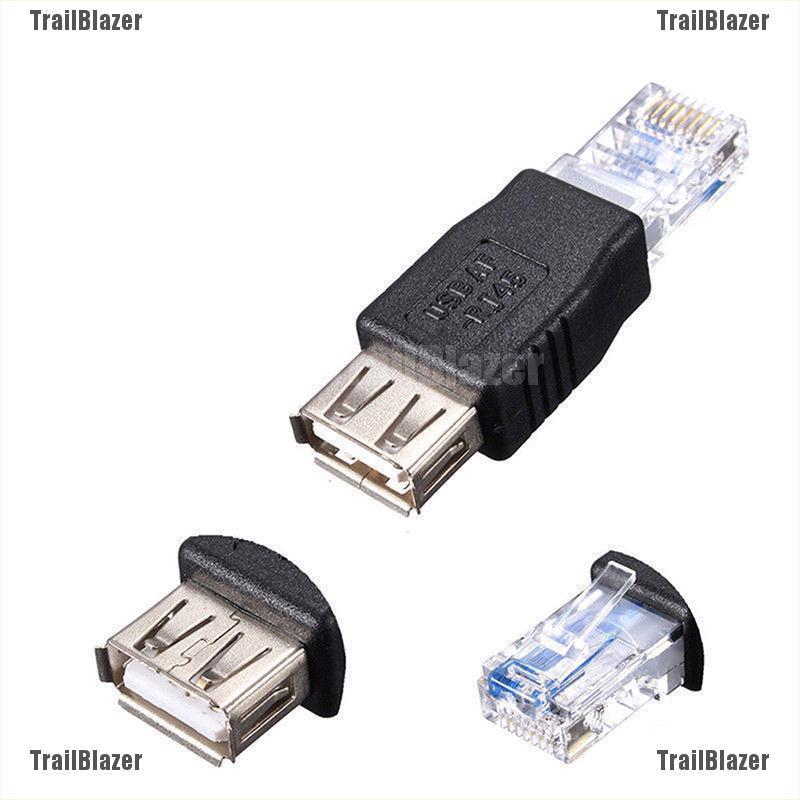 Set 2 bộ nối chuyển đổi cổng Ethernet RJ45 đầu đực sang USB đầu cái | BigBuy360 - bigbuy360.vn