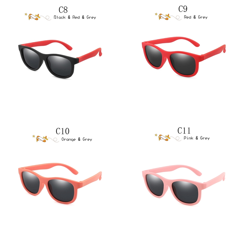 Kính mát tròn phân cực dành cho trẻ em thời trang cổ điển