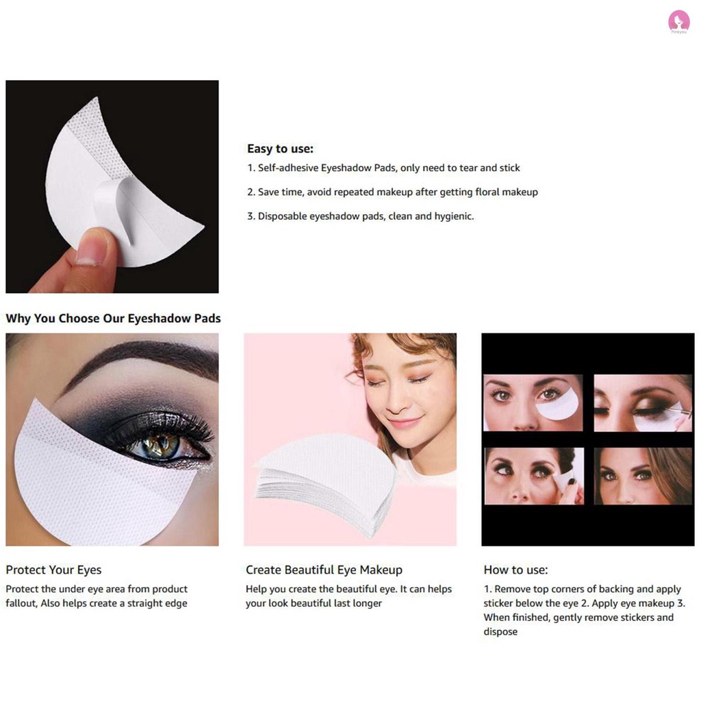 (Hàng Mới Về) Set 100 Miếng Dán Hỗ Trợ Đánh Phấn Mắt Tiện Dụng | BigBuy360 - bigbuy360.vn